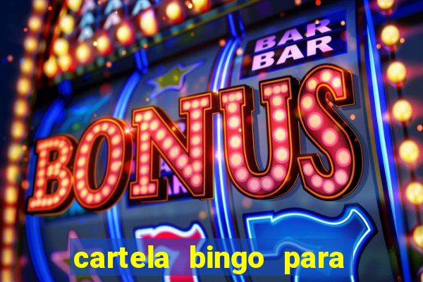 cartela bingo para cha de cozinha imprimir gratis