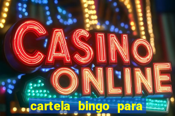 cartela bingo para cha de cozinha imprimir gratis