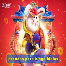 prendas para bingo ideias