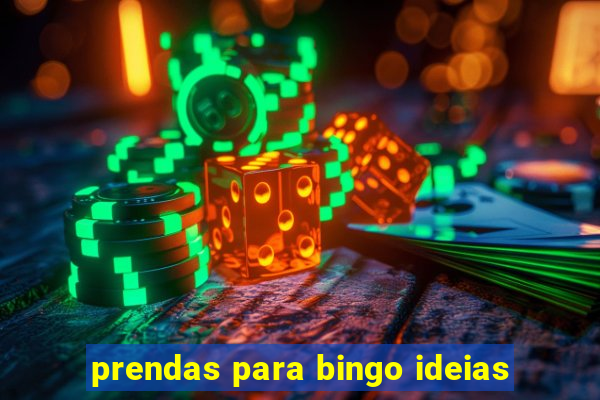 prendas para bingo ideias