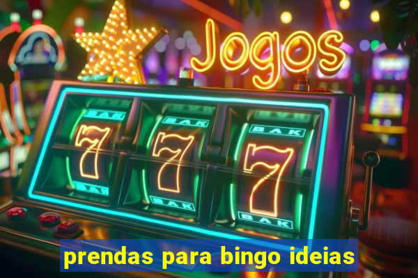 prendas para bingo ideias