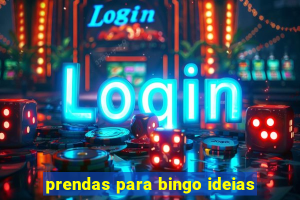 prendas para bingo ideias