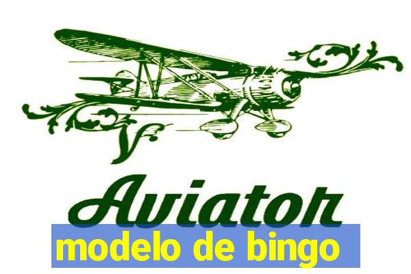 modelo de bingo