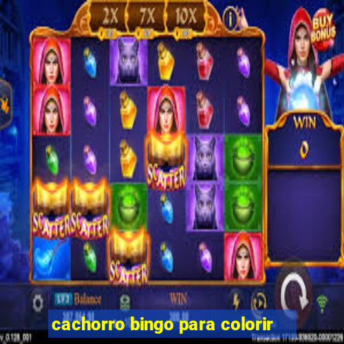 cachorro bingo para colorir