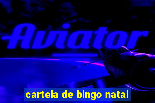 cartela de bingo natal