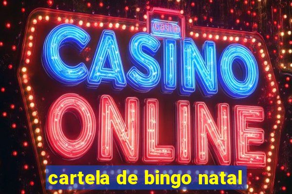 cartela de bingo natal