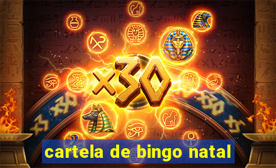 cartela de bingo natal