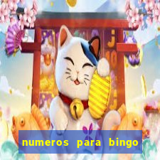 numeros para bingo de 1 a 90