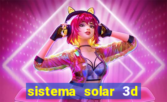 sistema solar 3d em movimento