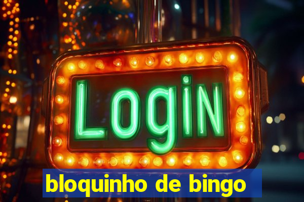 bloquinho de bingo