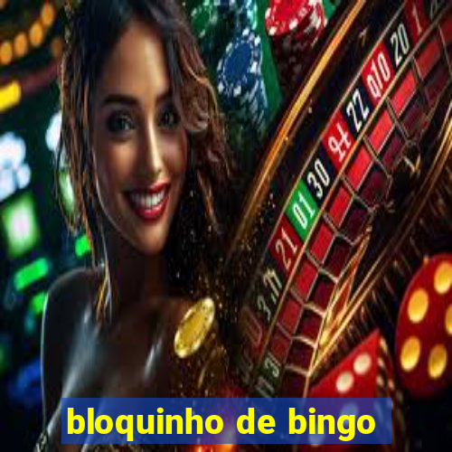 bloquinho de bingo