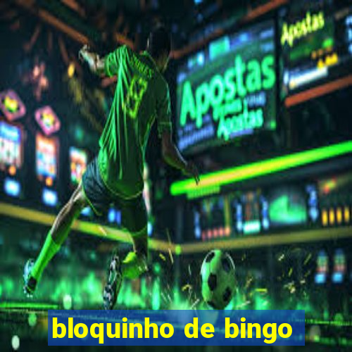 bloquinho de bingo