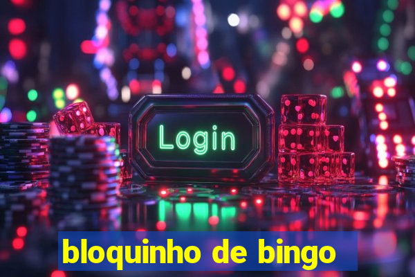 bloquinho de bingo