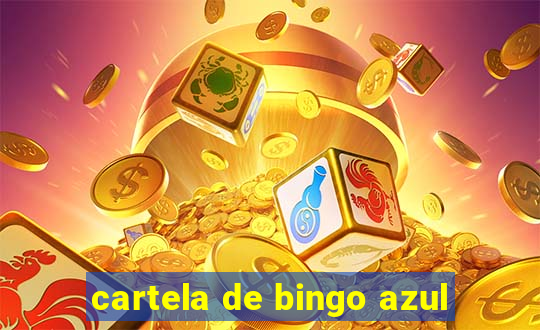 cartela de bingo azul