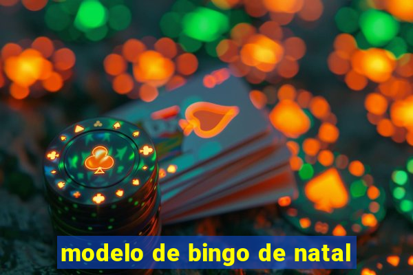 modelo de bingo de natal