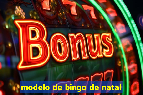 modelo de bingo de natal