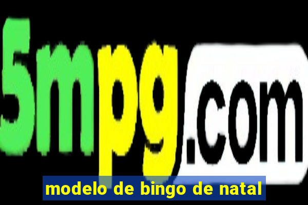 modelo de bingo de natal