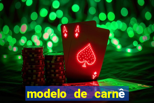 modelo de carnê de pagamento word