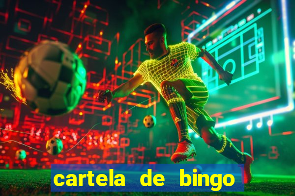 cartela de bingo cha de bebe