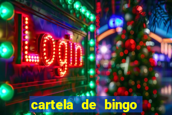 cartela de bingo cha de bebe