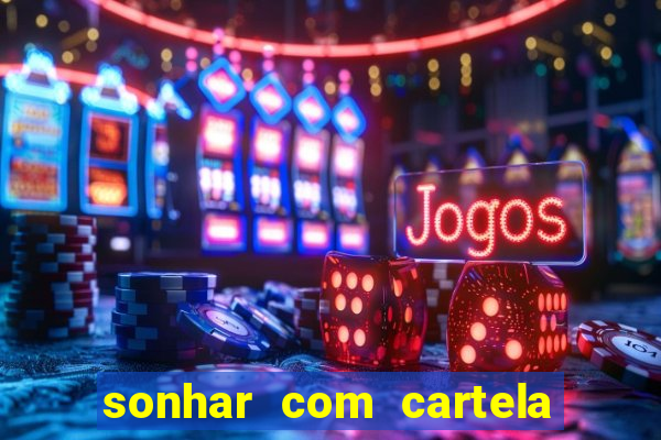 sonhar com cartela de bingo