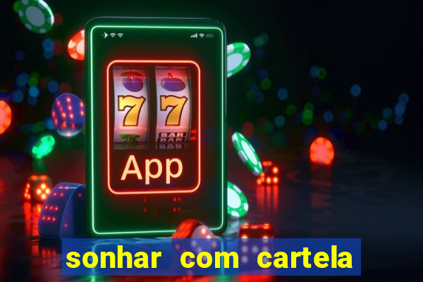 sonhar com cartela de bingo