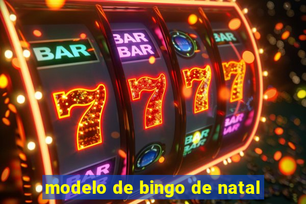 modelo de bingo de natal