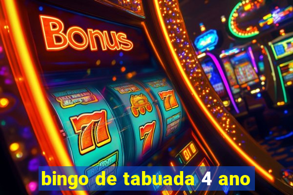 bingo de tabuada 4 ano