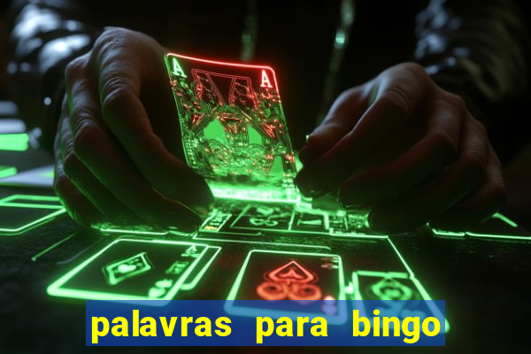 palavras para bingo cha de bebe